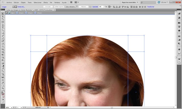 Cortar una Imagen en Adobe Illustrator 019
